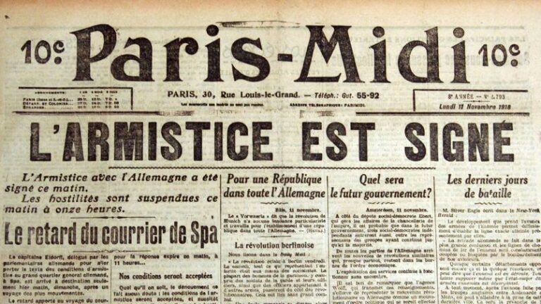 Giraudoux : « L’armistice vient d’être signé par Lloyd George qui ressemble à un caniche… »  