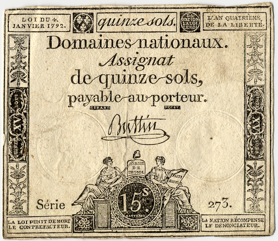 14 decembre 1789 : création des assignats 14 decembre 1789 : création des assignats