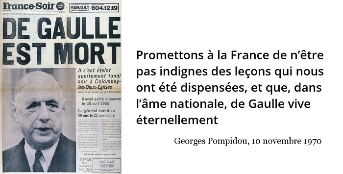 Georges Pompidou citation De Gaulle Georges Pompidou citation De Gaulle