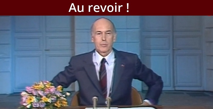 Valéry Giscard d'Estaing au revoir Valéry Giscard d'Estaing au revoir