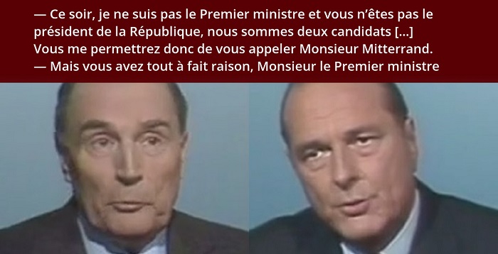 Jacques Chirac et François Mitterrand Jacques Chirac et François Mitterrand